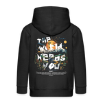 Ereshkigal, Berge, 1st | Kinder Zip Hoodie - Schwarz