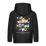 Ereshkigal, Berge, 1st | Kinder Zip Hoodie - Schwarz
