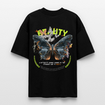 Harith, Schmetterling, 1st | Blaster, Oversize Bio T-Shirt, Unisex - Schwarz