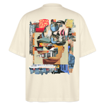 Seraphion, Gesichter, 1st | Blaster, Oversize Bio T-Shirt, Unisex - Weißgrau