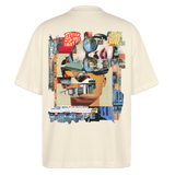 Seraphion, Gesichter, 1st | Blaster, Oversize Bio T-Shirt, Unisex - Weißgrau