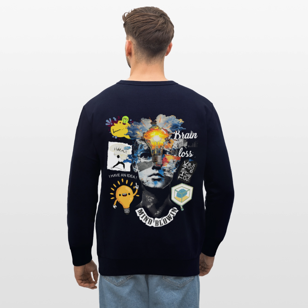 Rhean, Glühbirne, 1st | Roller, Unisex Bio-Sweatshirt - Navy