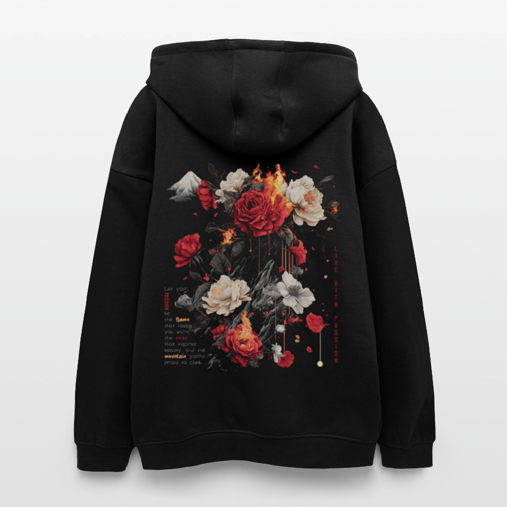 Manannan, Rose, 1st | Freshhood, Oversized Unisex Hoodie - Schwarz
