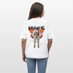 Lunaris, Astronaut, 1st | Blaster, Oversize Bio T-Shirt, Unisex - Weiß