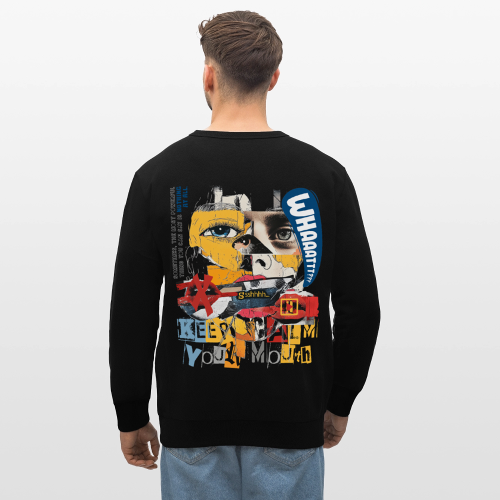 Kronan, Gesicht, 1st | Roller, Unisex Bio-Sweatshirt - Schwarz