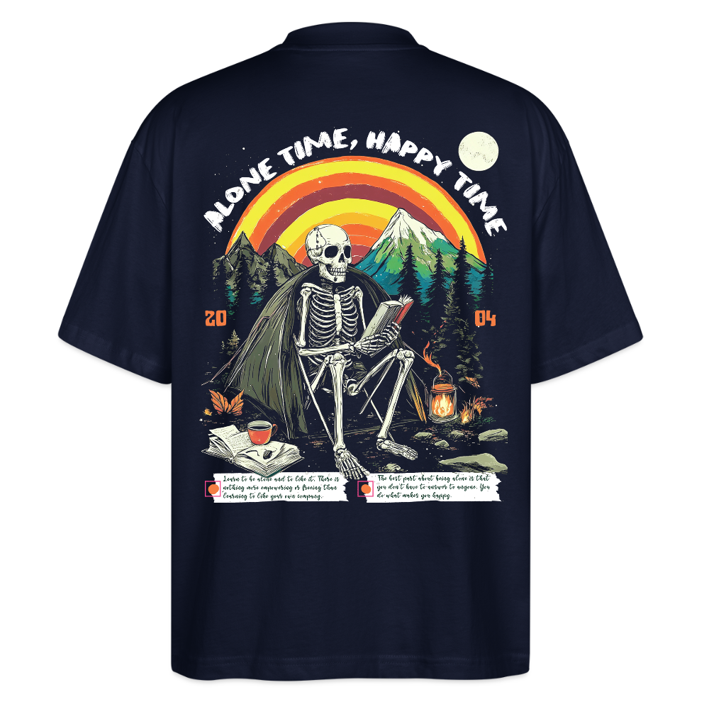 Tethyan, Skelet, 1st | Blaster, Oversize Bio T-Shirt, Unisex - Navy