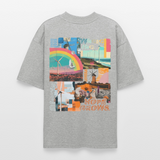 Nyxaris2, Windmühle, 1st | Blaster, Oversize Bio T-Shirt, Unisex - Grau meliert