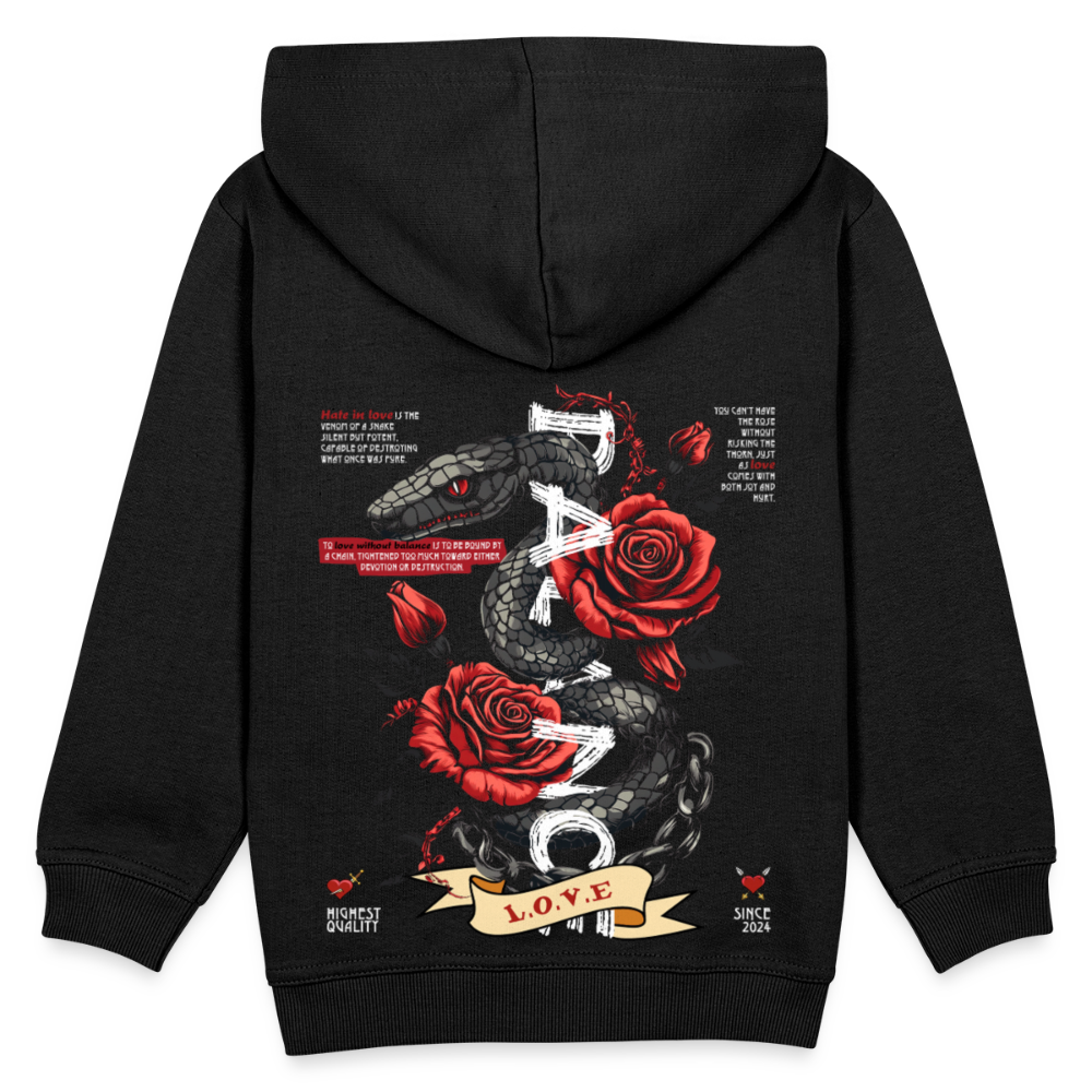 Hephani, Schlange, 1st | Kinder Hoodie - Schwarz