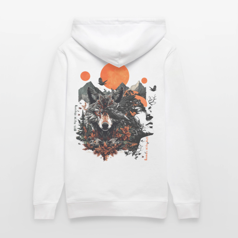 Vaermundis, Wolf, 1st | Cruiser, Unisex Bio-Hoodie - Weiß