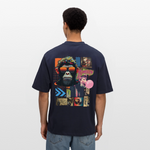Perîzar, Affen, 1st | Breezy, Oversized Unisex T-Shirt - Navy