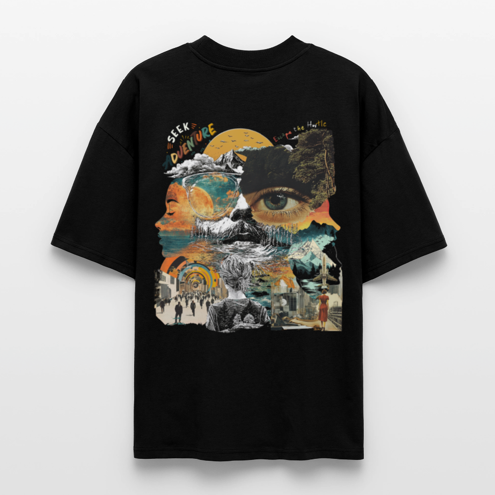 Helian, Frau, 1st | Blaster, Oversize Bio T-Shirt, Unisex - Schwarz