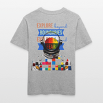 Jovareth, Astronaut, 1st | Essential, Relaxed Fit Unisex Bio T-Shirt - Grau meliert