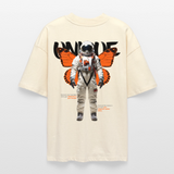 Lunaris, Astronaut, 1st | Blaster, Oversize Bio T-Shirt, Unisex - Weißgrau