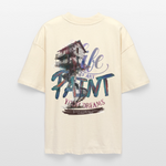Ignisvar, Haus, 1st | Blaster, Oversize Bio T-Shirt, Unisex - Weißgrau