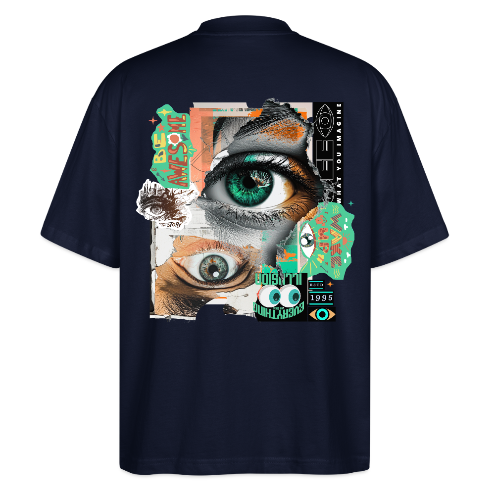 Siegfried, Augen, 1st | Blaster, Oversize Bio T-Shirt, Unisex - Navy