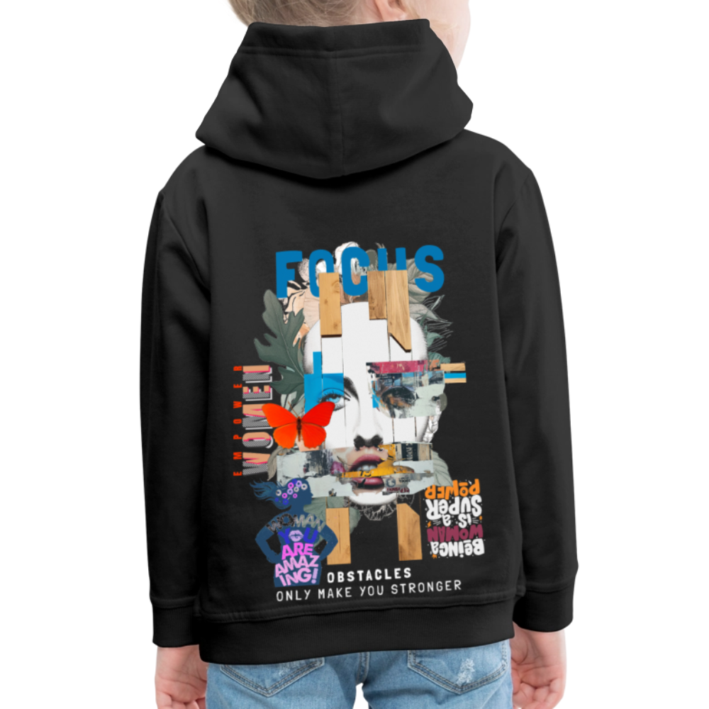 Nerthus, Gesicht, 1st | Kinder Hoodie - Schwarz