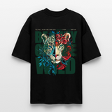 Irise, Leopard, 1st | Blaster, Oversize Bio T-Shirt, Unisex - Schwarz