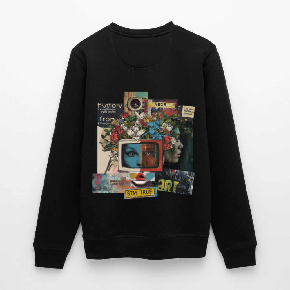 Baranê, Fernseher, 1st | Roller, Unisex Bio-Sweatshirt - Schwarz
