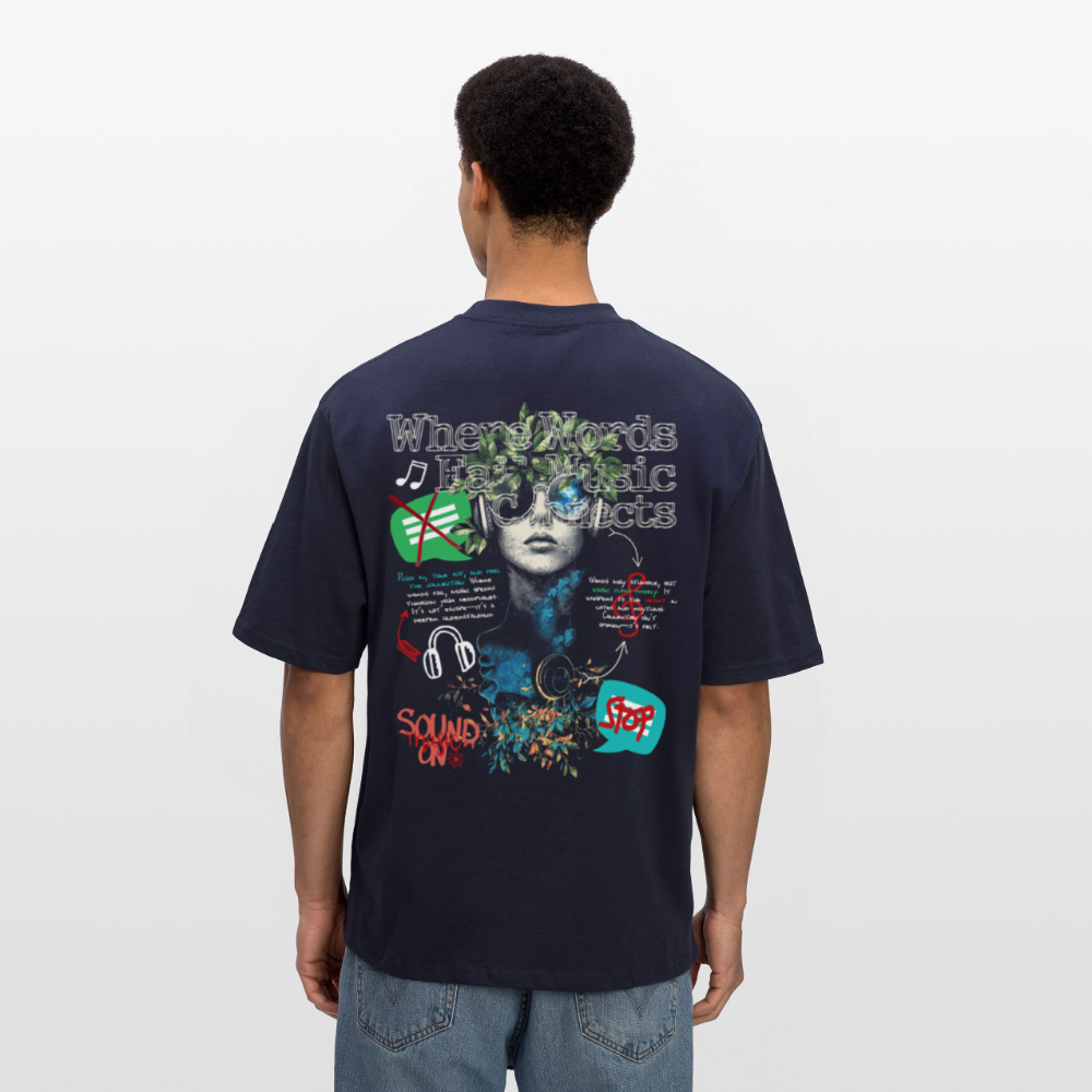 Apollan, Musik, 1st | Breezy, Oversized Unisex T-Shirt - Navy