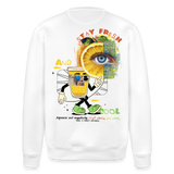 Neptaros, Zitrone, 1st | Roller, Unisex Bio-Sweatshirt - Weiß
