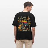 Mihriban, Skelet, 1st | Blaster, Oversize Bio T-Shirt, Unisex - Schwarz