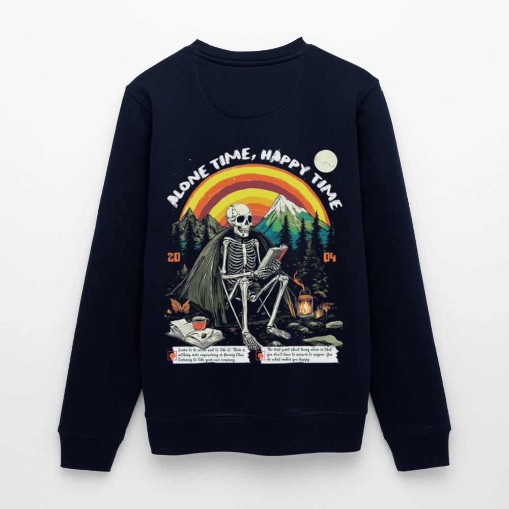 Tethyan, Skelet, 1st | Roller, Unisex Bio-Sweatshirt - Navy