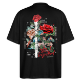 Loreley, Rose, 1st | Blaster, Oversize Bio T-Shirt, Unisex - Schwarz