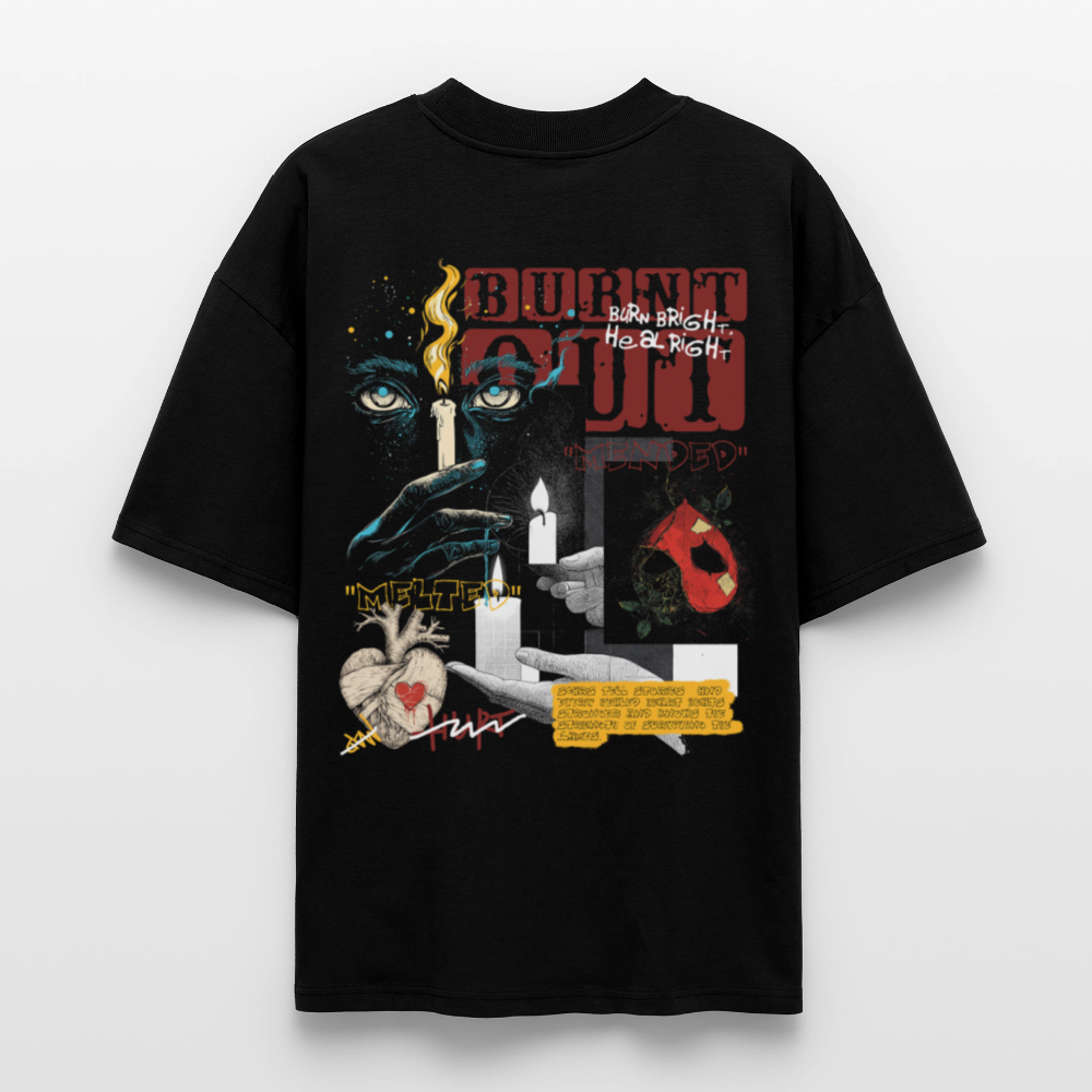 Athenia, Kerze, 1st | Blaster, Oversize Bio T-Shirt, Unisex - Schwarz