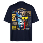 Xurjin, Affe, 1st | Blaster, Oversize Bio T-Shirt, Unisex - Navy