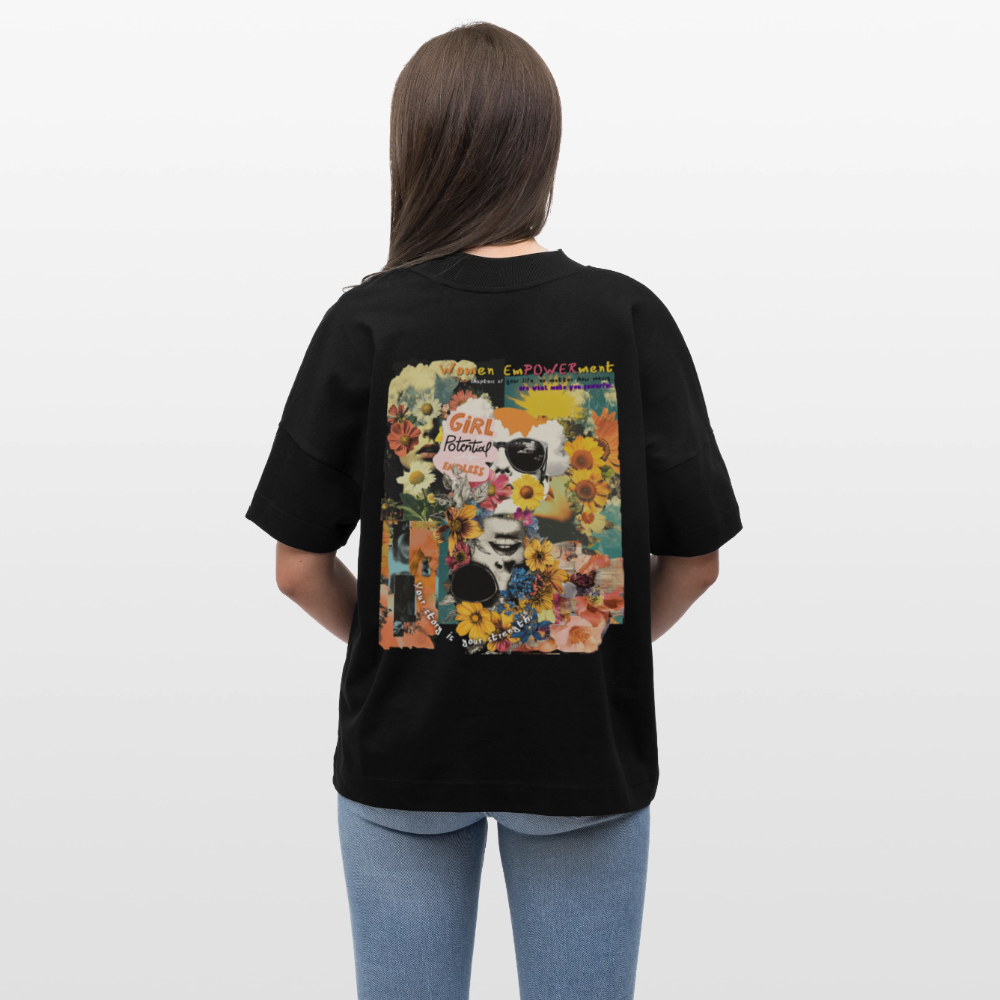 Vaelthar2, Blumen, 1st | Blaster, Oversize Bio T-Shirt, Unisex - Schwarz