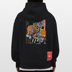 Aresia, Zebra, 1st | Heavyweight Oversized Bio Hoodie, Unisex - SOLID BLACK