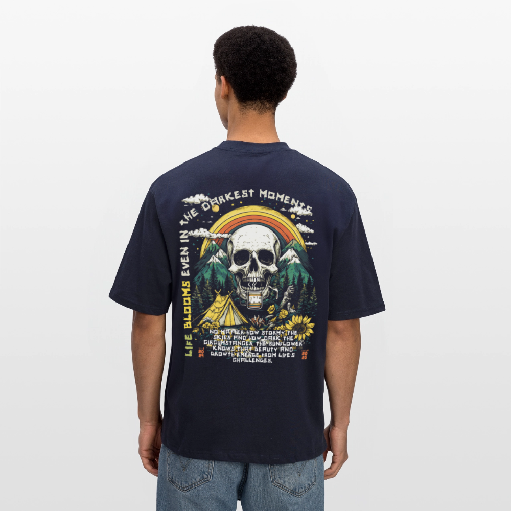 Panian, Berge, 1st | Breezy, Oversized Unisex T-Shirt - Navy
