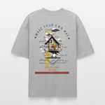 Durnamar, Vogel, 1st | Blaster, Oversize Bio T-Shirt, Unisex - Grau meliert