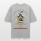 Durnamar, Vogel, 1st | Blaster, Oversize Bio T-Shirt, Unisex - Grau meliert