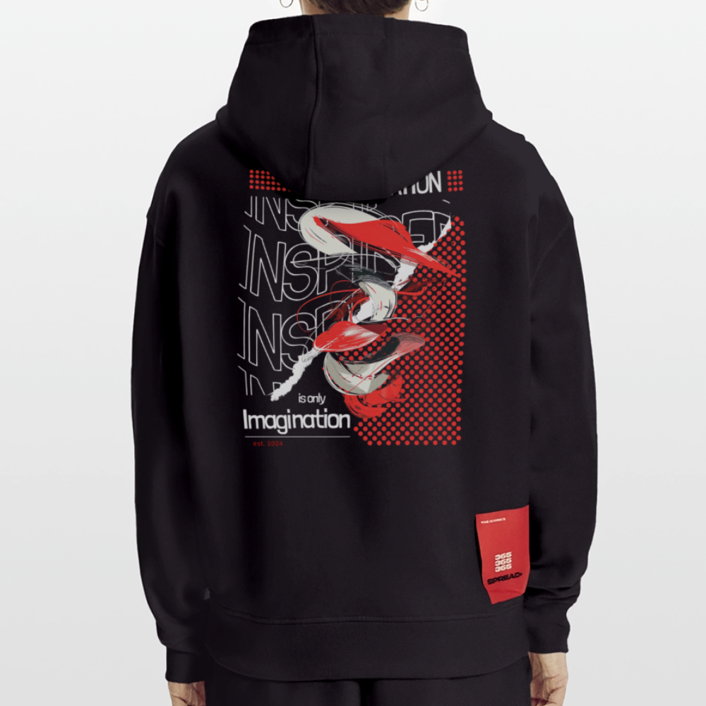 Xiwangmu, Muschel, 1st | Heavyweight Oversized Bio Hoodie, Unisex - SOLID BLACK