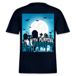 Themisan, Friedhof, 1st | Essential, Relaxed Fit Unisex Bio T-Shirt - Navy