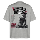 Zentharis, Bär, 1st | Blaster, Oversize Bio T-Shirt, Unisex - Grau meliert