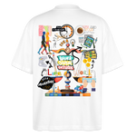 Nytheris, Waage, 1st | Blaster, Oversize Bio T-Shirt, Unisex - Weiß