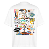 Nytheris, Waage, 1st | Blaster, Oversize Bio T-Shirt, Unisex - Weiß