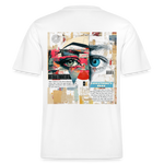 Marsyros, Augen, 1st | Essential, Relaxed Fit Unisex Bio T-Shirt - Weiß