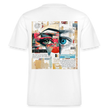 Marsyros, Augen, 1st | Essential, Relaxed Fit Unisex Bio T-Shirt - Weiß