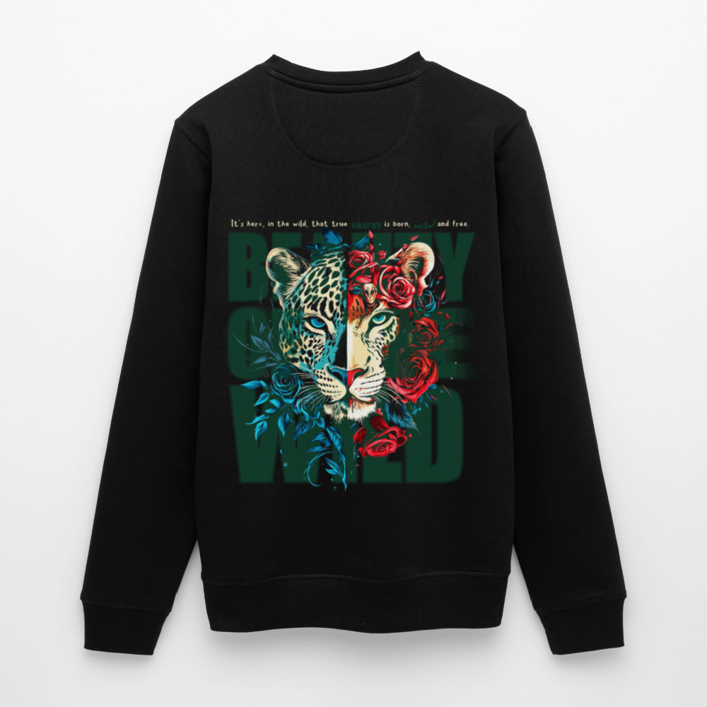 Irise, Leopard, 1st | Roller, Unisex Bio-Sweatshirt - Schwarz