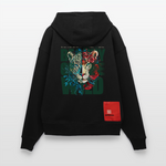Irise, Leopard, 1st | Heavyweight Oversized Bio Hoodie, Unisex - SOLID BLACK