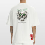 Gliesaron, Totenkopf, 1st | Heve, Heavyweight Oversized Bio T-Shirt, Unisex - OFF WHITE