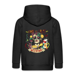 Ruh, Trauben, 1st | Kinder Zip Hoodie - Schwarz