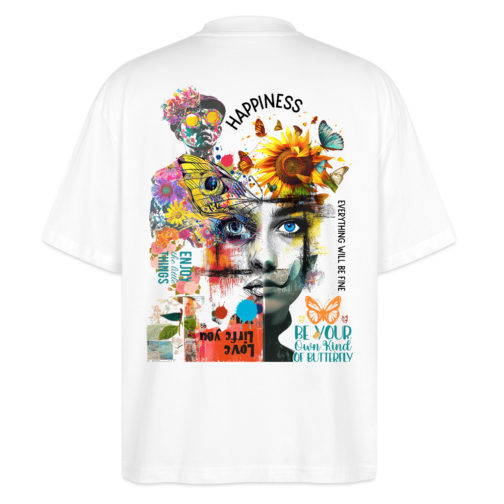 Verdantis, Blaue Augen, 1st | Blaster, Oversize Bio T-Shirt, Unisex - Weiß