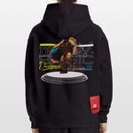 Şevrê, Astronaut, 1st | Heavyweight Oversized Bio Hoodie, Unisex - SOLID BLACK