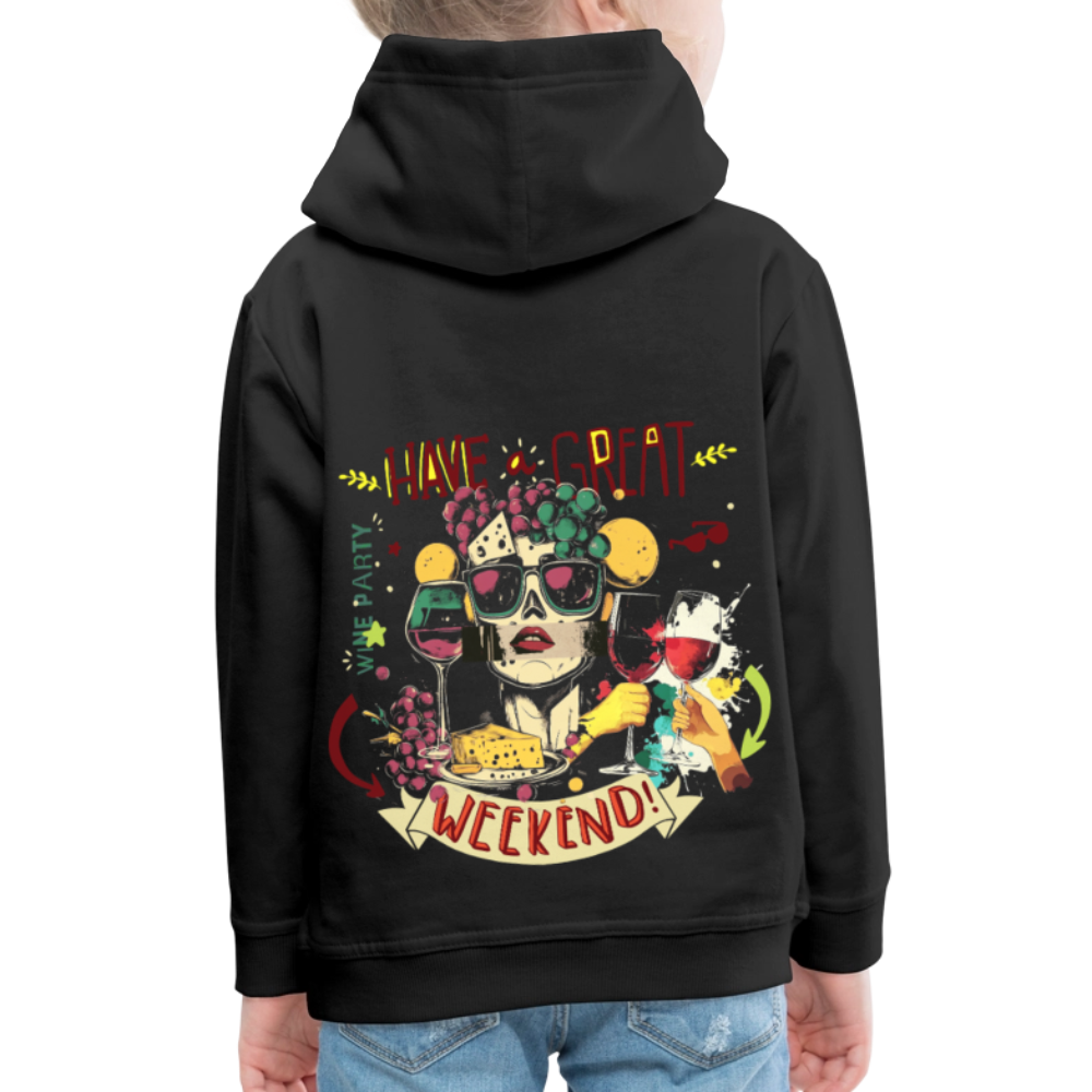 Ruh, Trauben, 1st | Kinder Hoodie - Schwarz