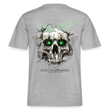 Gliesaron, Totenkopf, 1st | Essential, Relaxed Fit Unisex Bio T-Shirt - Grau meliert