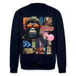 Perîzar, Affen, 1st | Roller, Unisex Bio-Sweatshirt - Navy